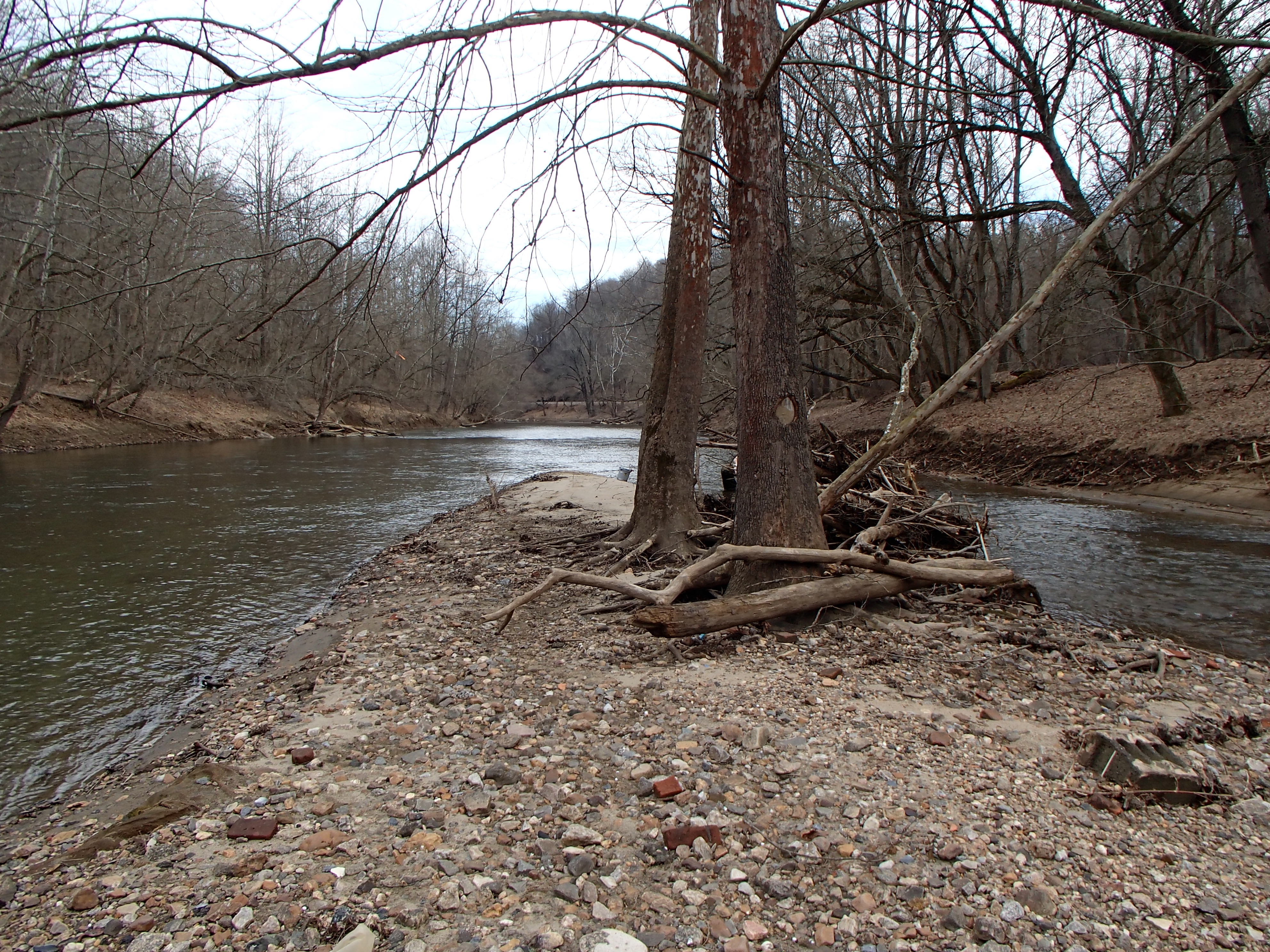 Field photo showing stream conditions at site PATL-510-X-2016_midpoint looking upstream